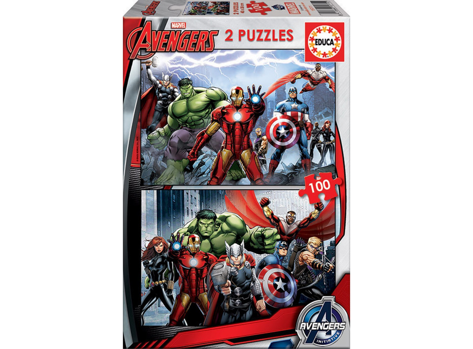 EDUCA Puzzle Avengers - Zjednotenie 2x100 dielikov