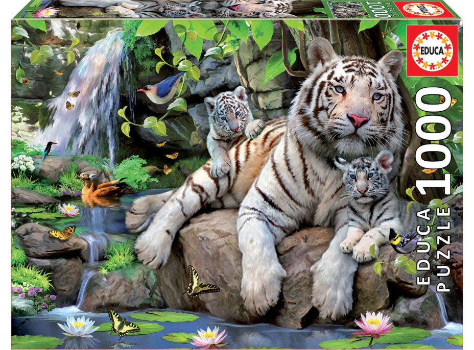 EDUCA Puzzle Bieli bengálski tigre 1000 dielikov