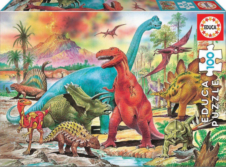 EDUCA Puzzle Dinosaury 100 dielikov