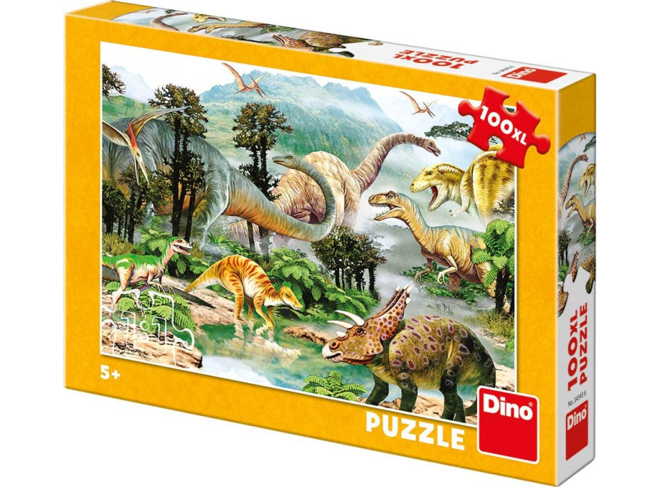 Puzzle Dinosaury XL 100 dielikov