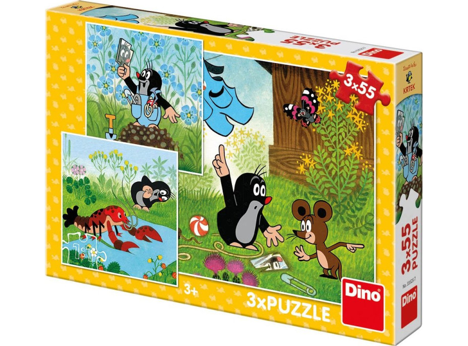 DINO Puzzle Krtko a nohavičky 3x55 dielikov