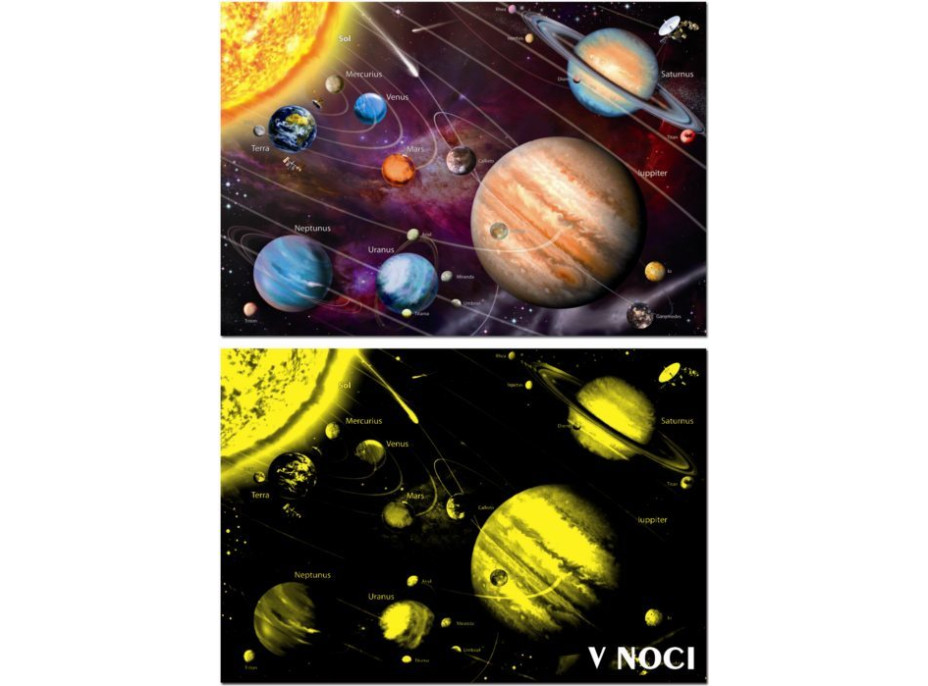 EDUCA Svietiace puzzle Slnečná sústava 1000 dielikov