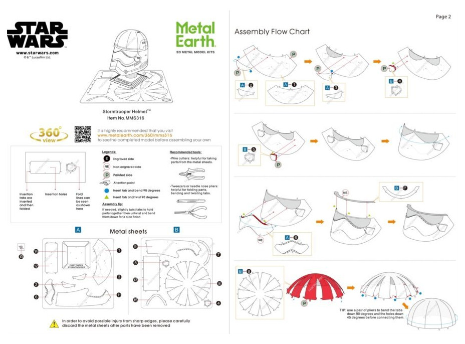 METAL EARTH 3D puzzle Star Wars: Prilba Stormtroopera