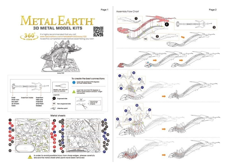 METAL EARTH 3D puzzle Stegosaurus
