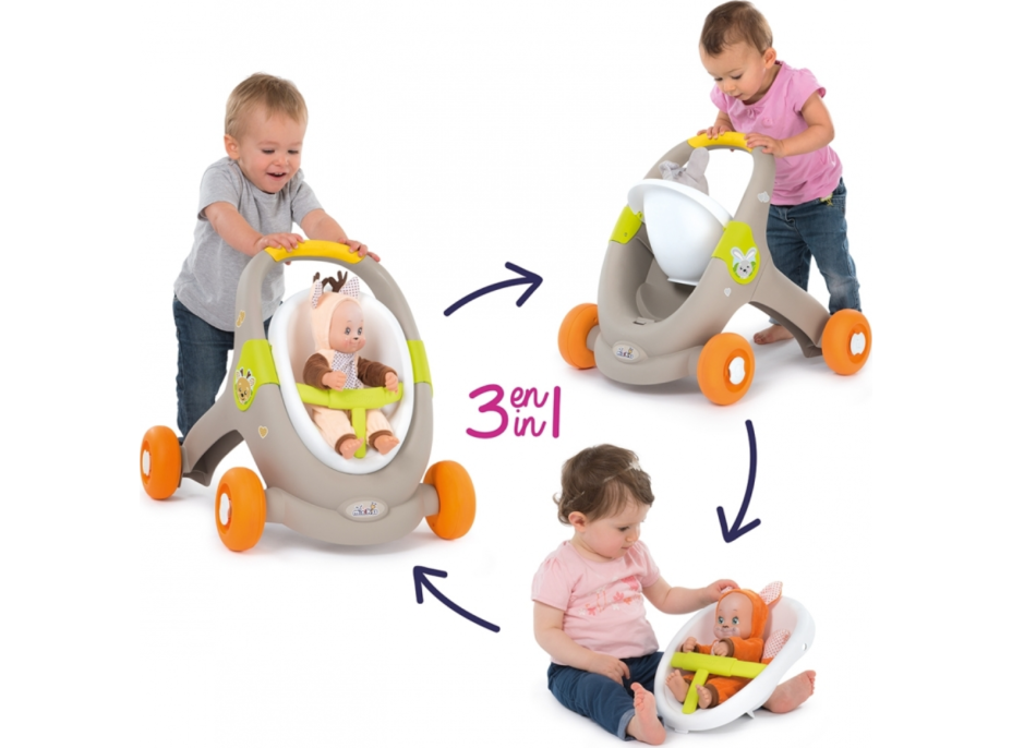 SMOBY Chodítko Minikiss 3v1 zvieratko