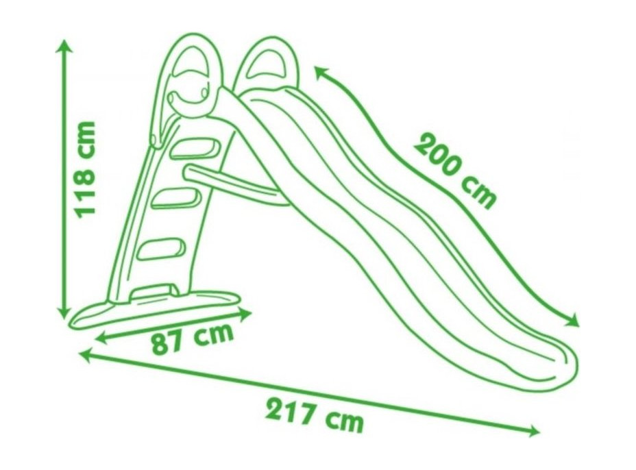 SMOBY Šmykľavka Funny 200cm červená