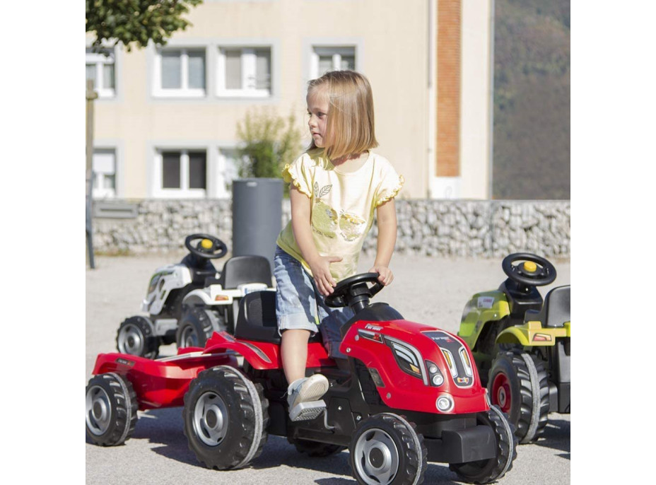 SMOBY Šliapací traktor Farmer XL červený s vozíkom