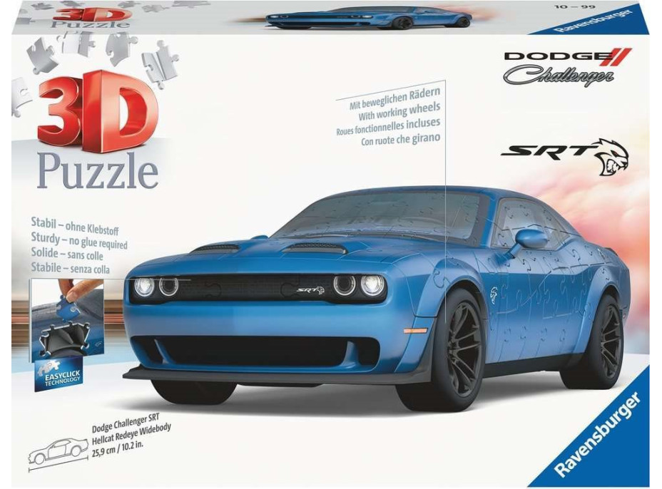 RAVENSBURGER 3D puzzle Dodge Challenger SRT Hellcat Widebody 163 dielikov