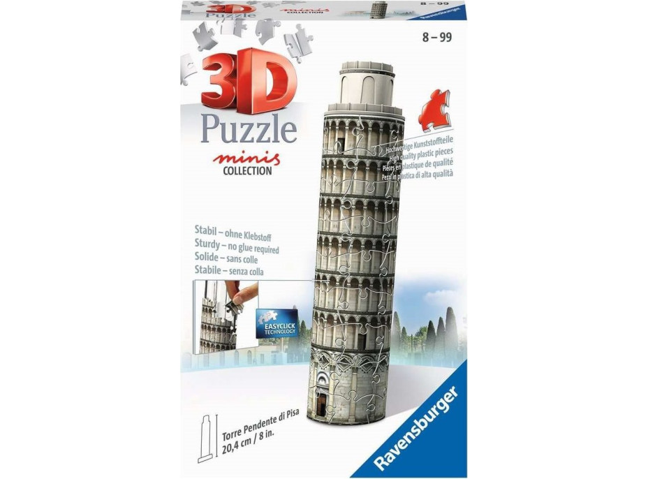 RAVENSBURGER 3D puzzle Mini Šikmá veža, Pisa 54 dielikov