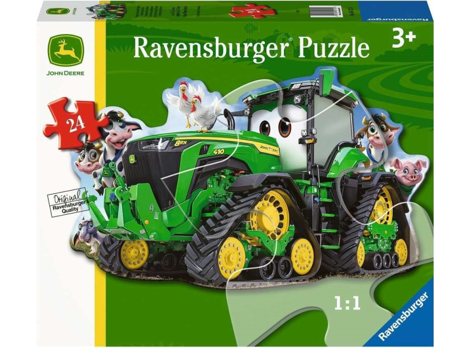 RAVENSBURGER Obrovské podlahové puzzle John Deere Traktor 24 dielikov