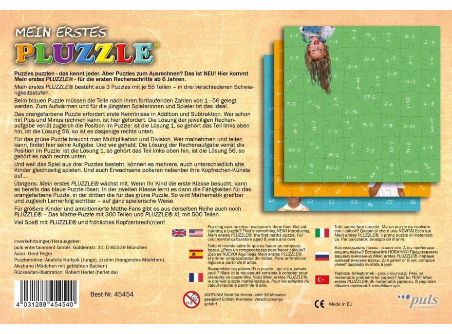 PULS ENTERTAINMENT PLUZZLE® Moje prvé matematické puzzle 3x56 dielikov