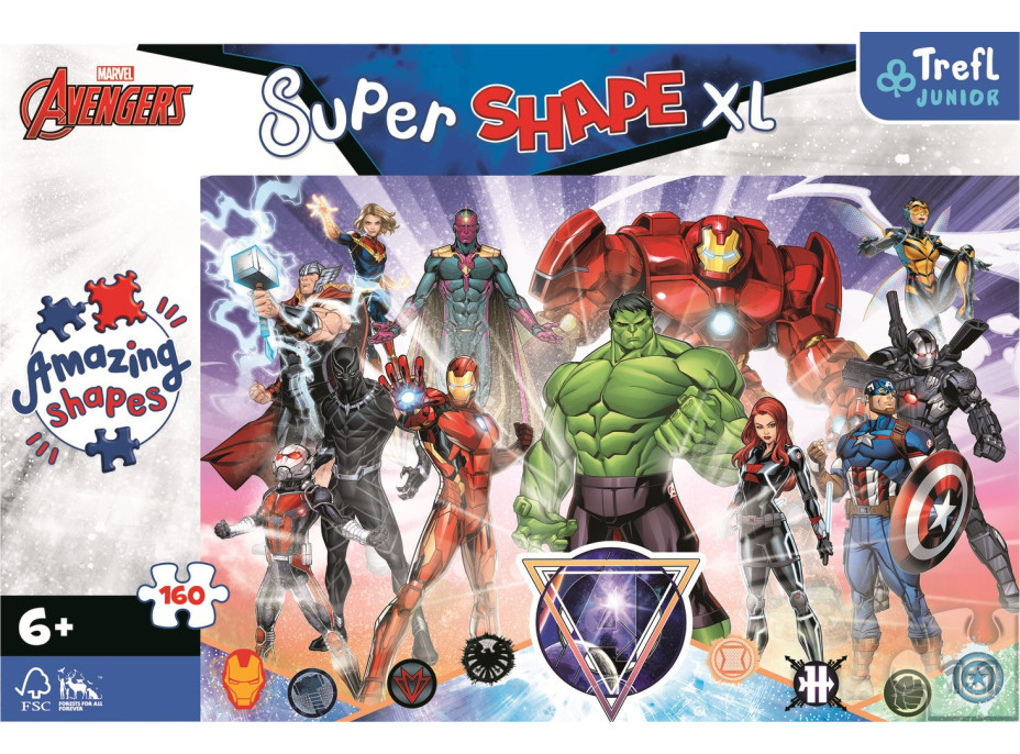 TREFL Puzzle Super Shape XL Avengers 160 dielikov