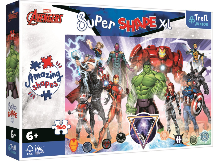 TREFL Puzzle Super Shape XL Avengers 160 dielikov