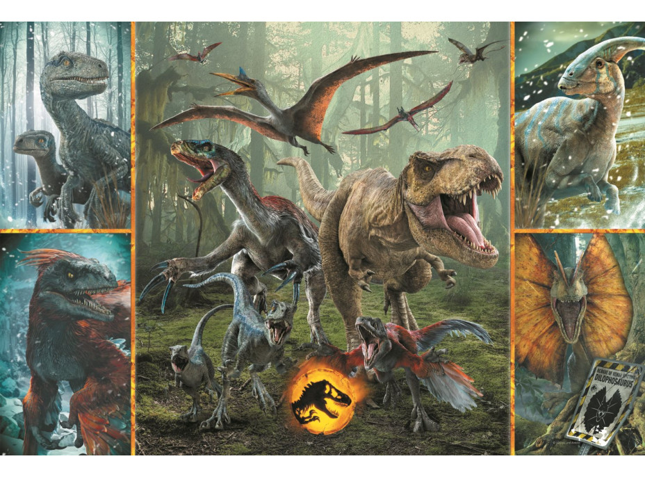 TREFL Puzzle Super Shape XL Jurský svet: Nezvyčajní dinosaury 160 dielikov