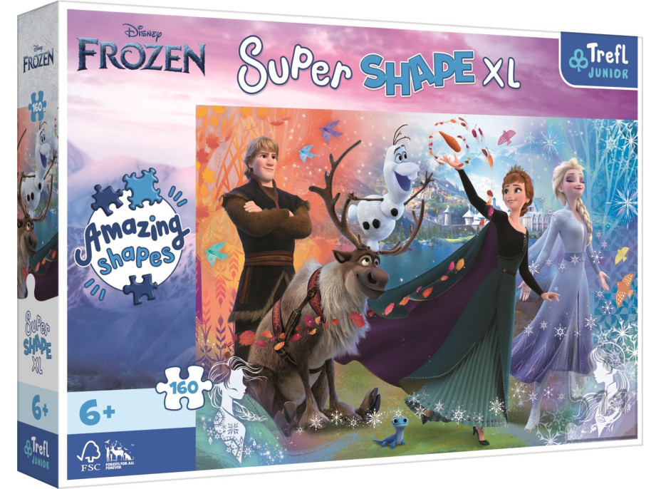 TREFL Puzzle Super Shape XL Ľadové kráľovstvo 2, 160 dielikov