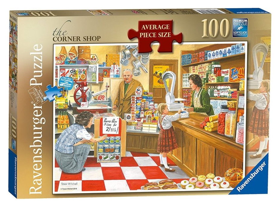 RAVENSBURGER Puzzle Obchod na rohu ulice 100 dielikov