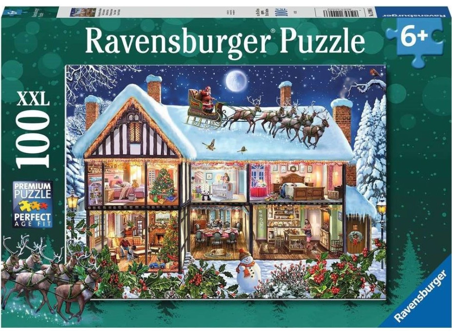 RAVENSBURGER Puzzle Vianoce doma XXL 100 dielikov