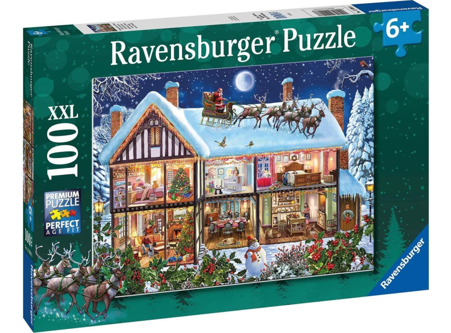 RAVENSBURGER Puzzle Vianoce doma XXL 100 dielikov