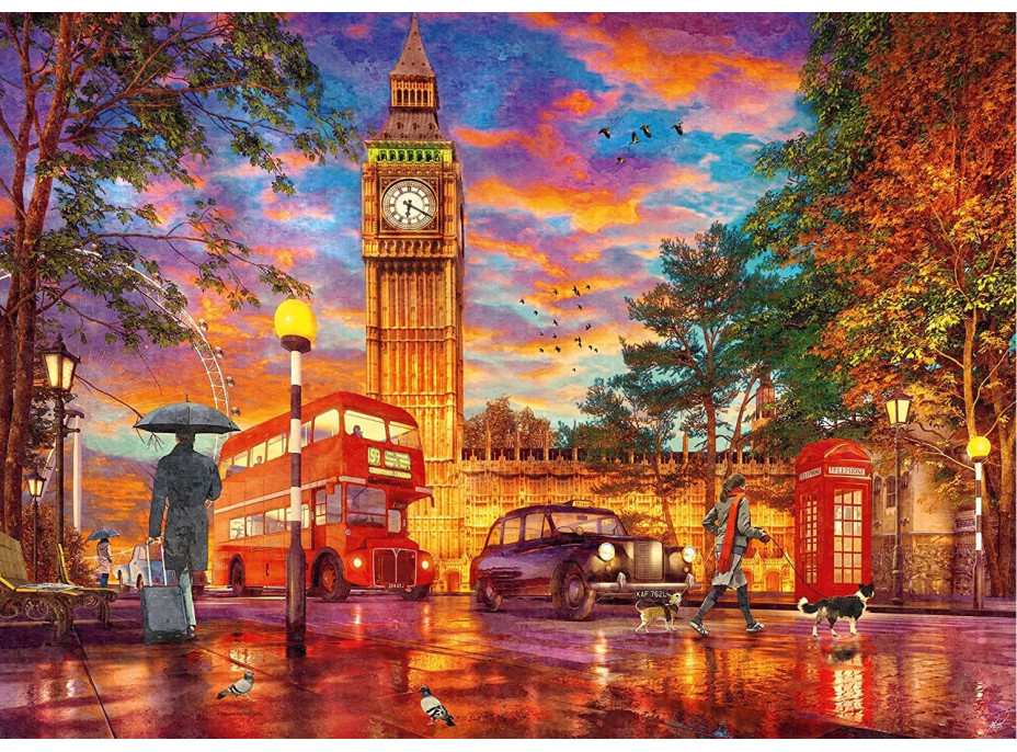 RAVENSBURGER Puzzle Západ slnka na Parlamentnom námestí, Londýn 1000 dielikov