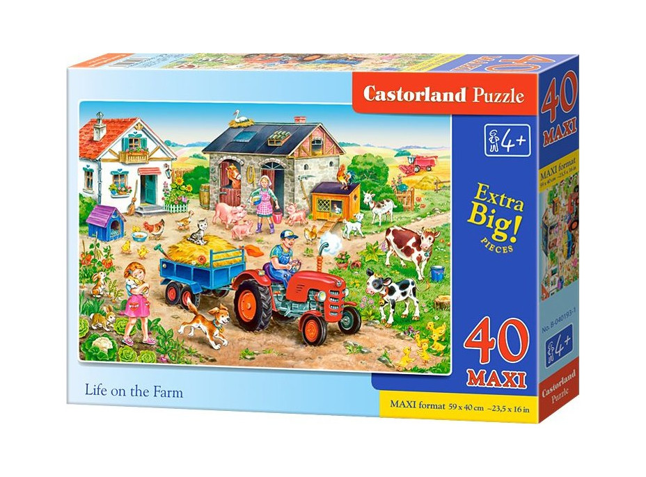 CASTORLAND Puzzle Život na farme MAXI 40 dielikov