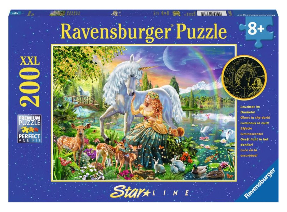 RAVENSBURGER Svietiace puzzle Magická krása XXL 200 dielikov