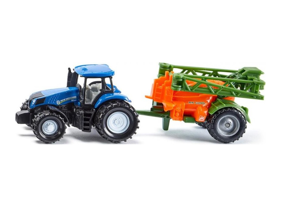 Traktor s rozprašovačom hnojiva