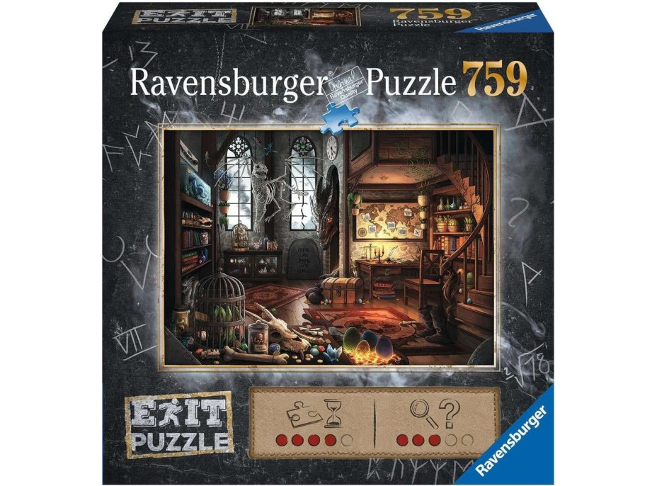 RAVENSBURGER Únikové EXIT puzzle Dračie laboratórium 759 dielikov