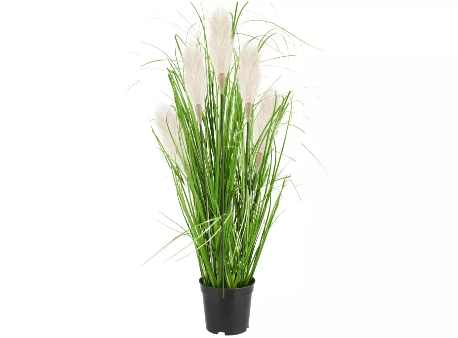 Umelá tráva pampová - 90 cm - ecru biela
