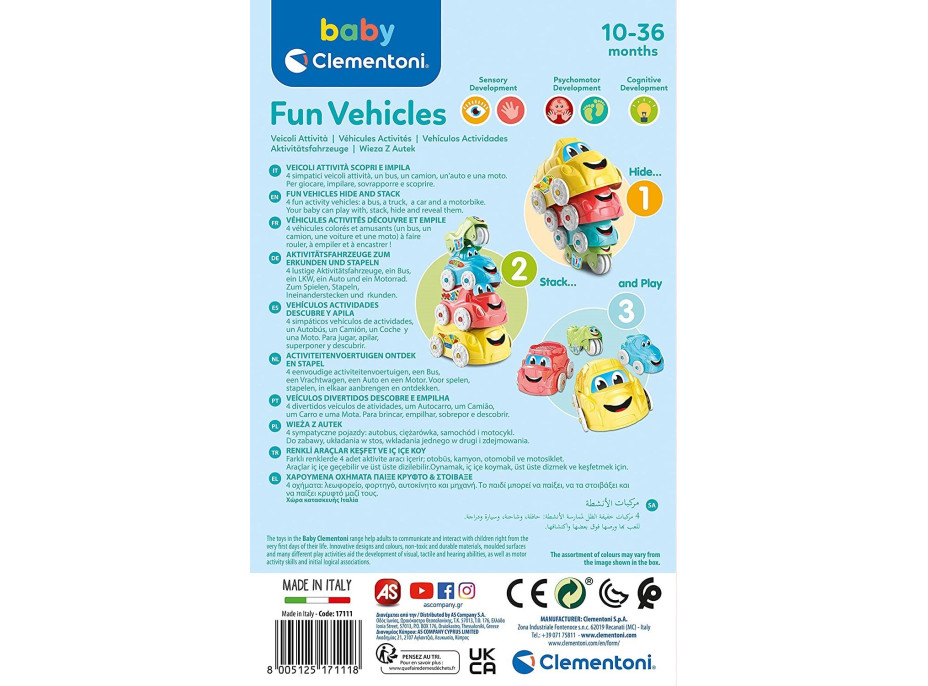 CLEMENTONI BABY Stohovacie legrační vozidla (Play For Future)