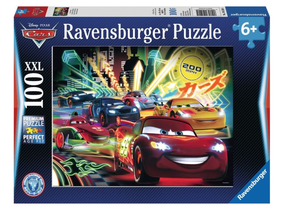 RAVENSBURGER Puzzle Autá: Neónové svetlá XXL 100 dielikov