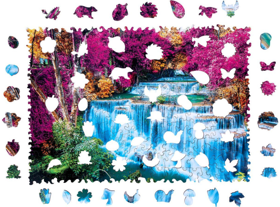 PUZZLER Drevené puzzle Farebný vodopád, Thajsko 250 dielikov