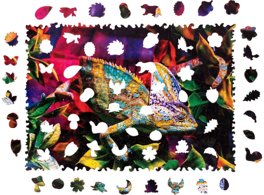 PUZZLER Drevené puzzle Úžasný chameleón 250 dielikov
