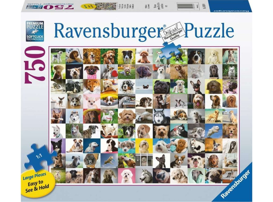 RAVENSBURGER Puzzle 99 roztomilých psov XL 750 dielikov