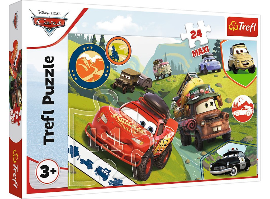 TREFL Puzzle Autá 3: Šťastné autá MAXI 24 dielikov