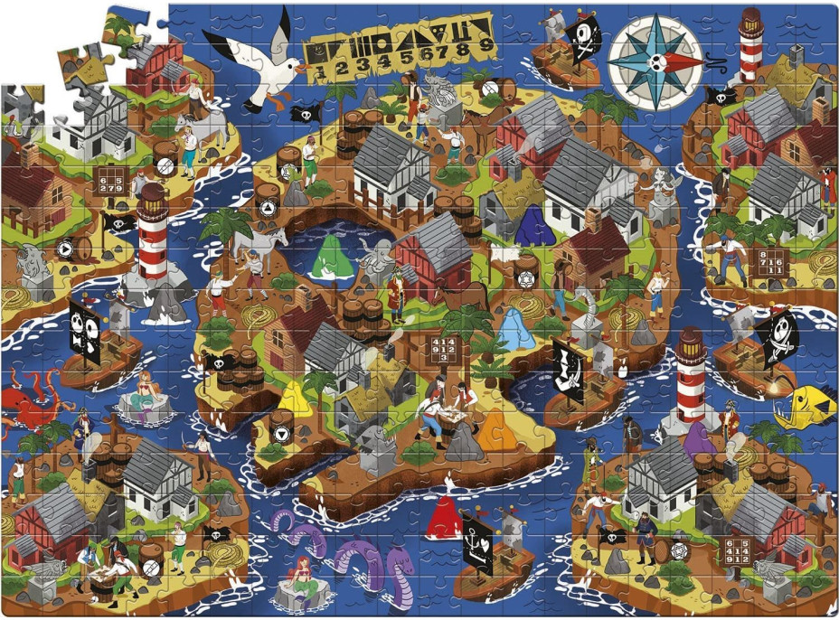 CLEMENTONI Puzzle MIXTERY Pirátsky poklad 300 dielikov