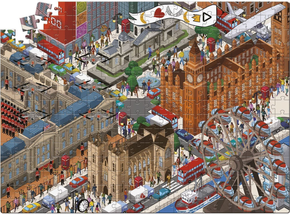 CLEMENTONI Puzzle MIXTERY Útok hackerov v Londýne 300 dielikov