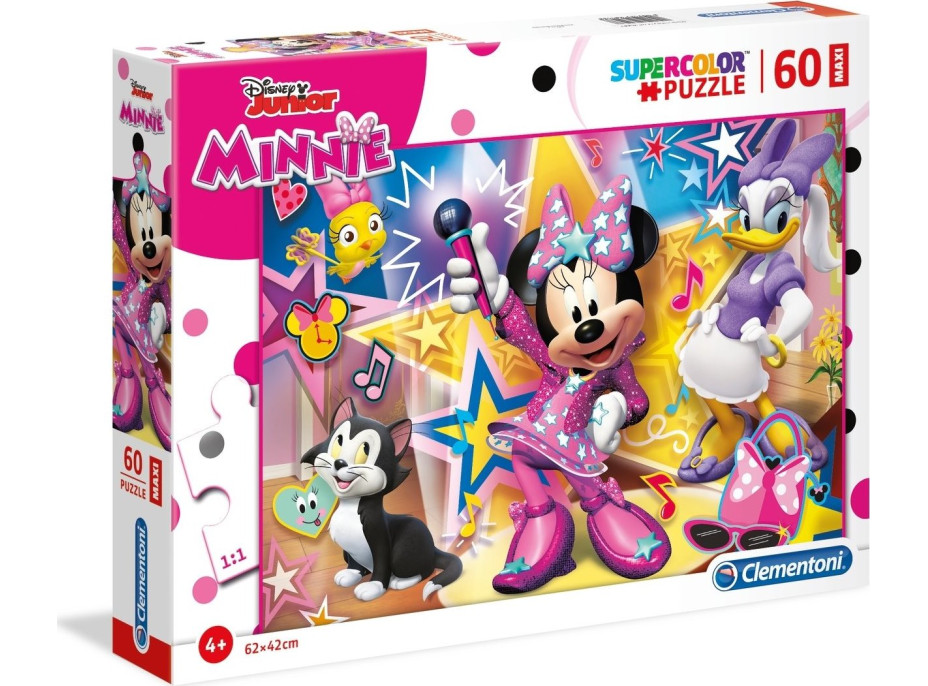 CLEMENTONI Puzzle Myška Minnie MAXI 60 dielikov