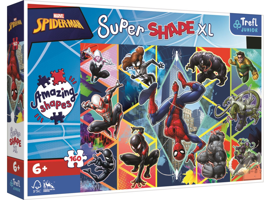TREFL Puzzle Super Shape XL Spiderman: Pridaj sa 160 dielikov
