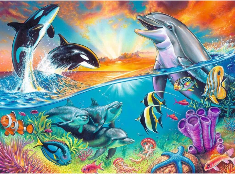 RAVENSBURGER Puzzle Život v oceáne XXL 200 dielikov