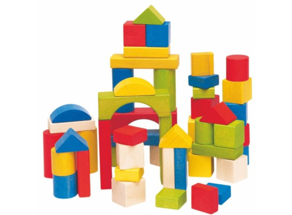 Stavebnica: Farebné kocky, 50 dielikov