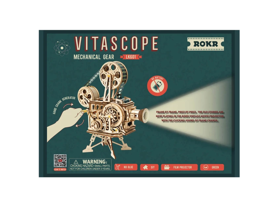 ROBOTIME Roker 3D drevené puzzle Mechanický filmový projektor 183 dielikov