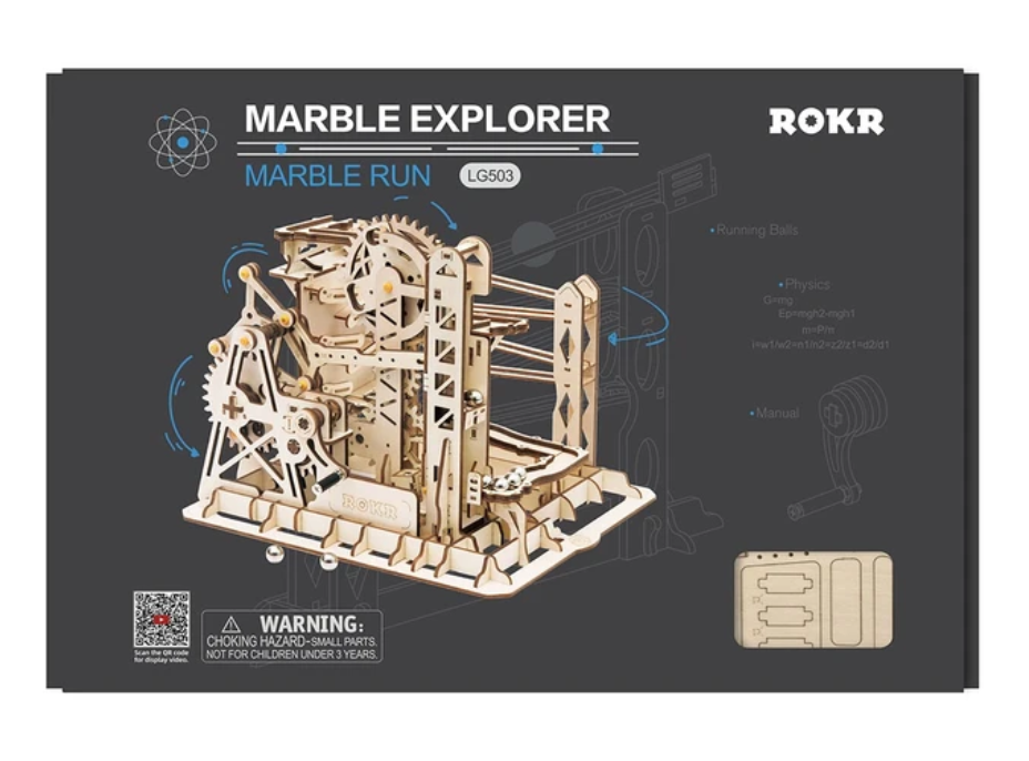 ROBOTIME Roker 3D drevené puzzle Guľôčková dráha: Explorer 260 dielikov