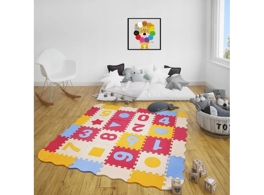 Matadi Penové puzzle Číslica a tvary (28x28)