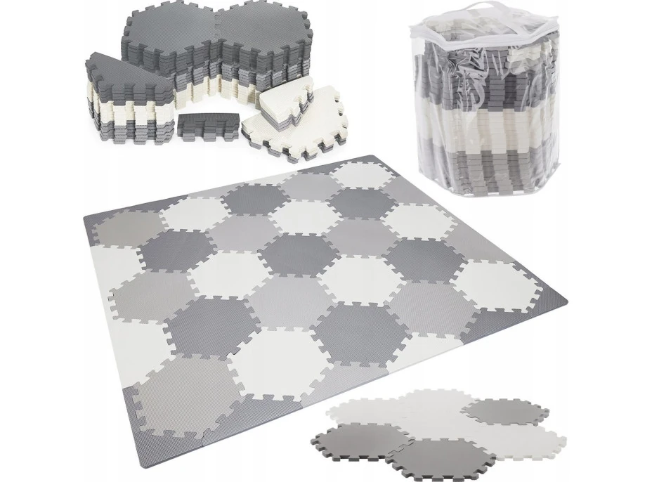 Matadi Penové puzzle Hexagon s okrajmi