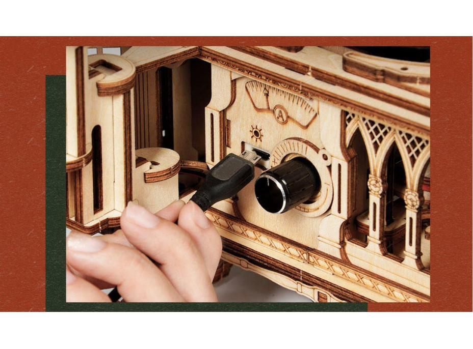 ROBOTIME Roker 3D drevené puzzle Klasický gramofón 424 dielikov