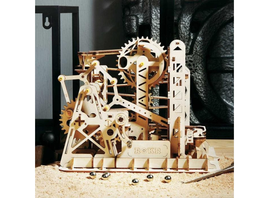 ROBOTIME Roker 3D drevené puzzle Guľôčková dráha: Explorer 260 dielikov