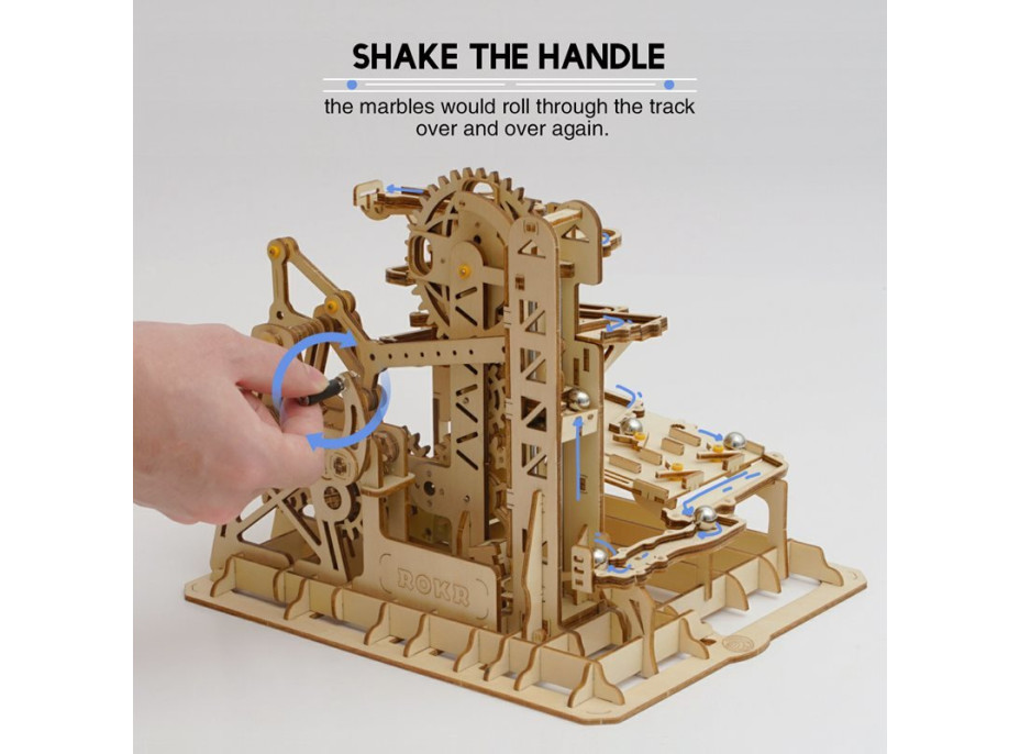 ROBOTIME Roker 3D drevené puzzle Guľôčková dráha: Explorer 260 dielikov