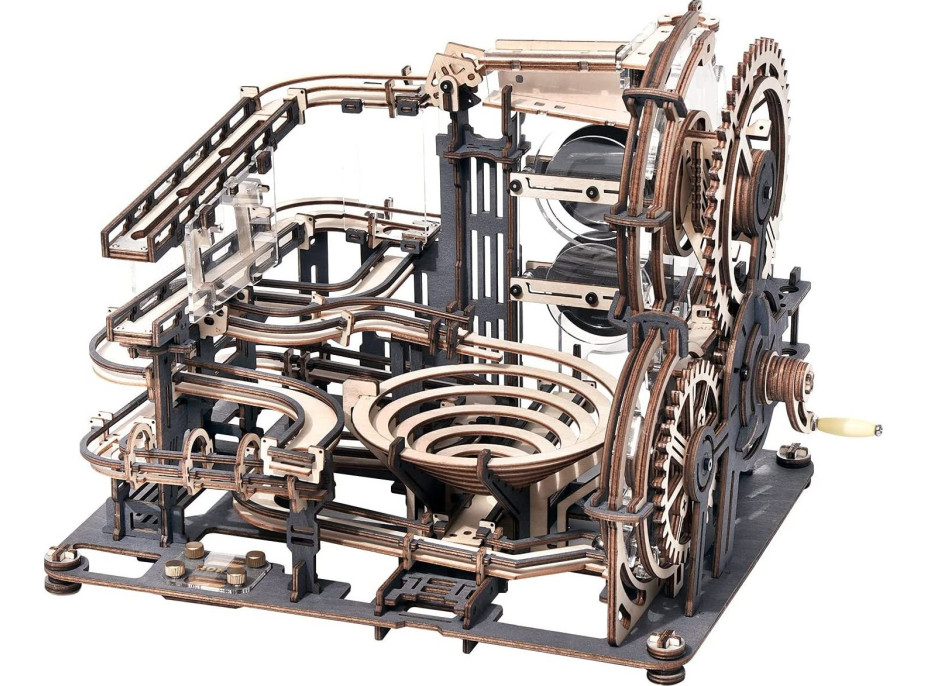 ROBOTIME Roker 3D drevené puzzle Guličková dráha: Nočné mesto 294 dielikov