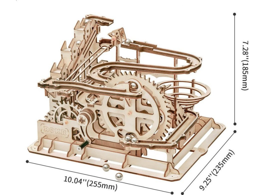 ROBOTIME Roker 3D drevené puzzle Guličková dráha: Parkour 254 dielikov