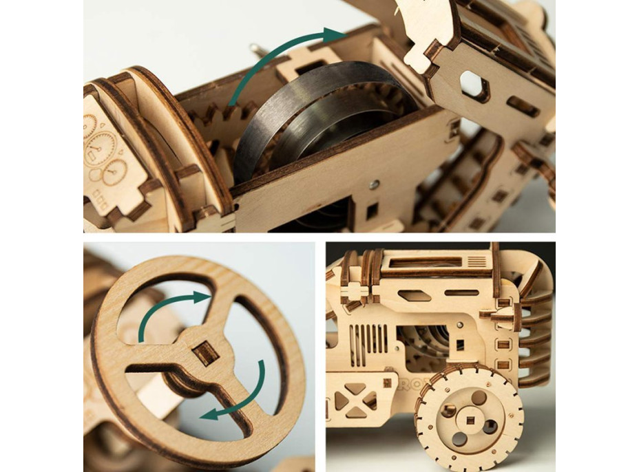 ROBOTIME Roker 3D drevené puzzle Traktor 135 dielikov